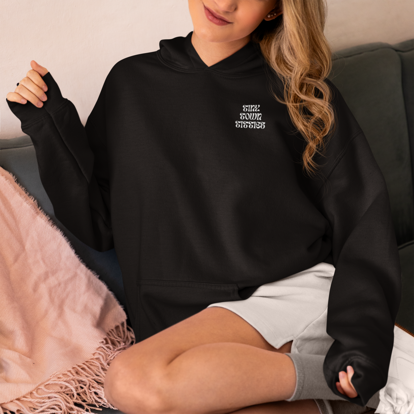 Tiny Town Titties Floral Hoodie