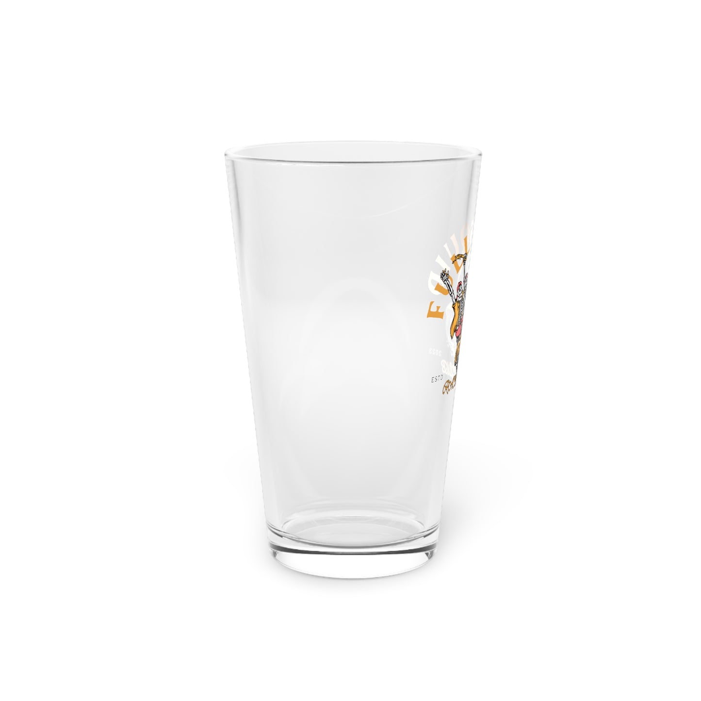 Full Squid Skully Racing Pint Glass 16oz