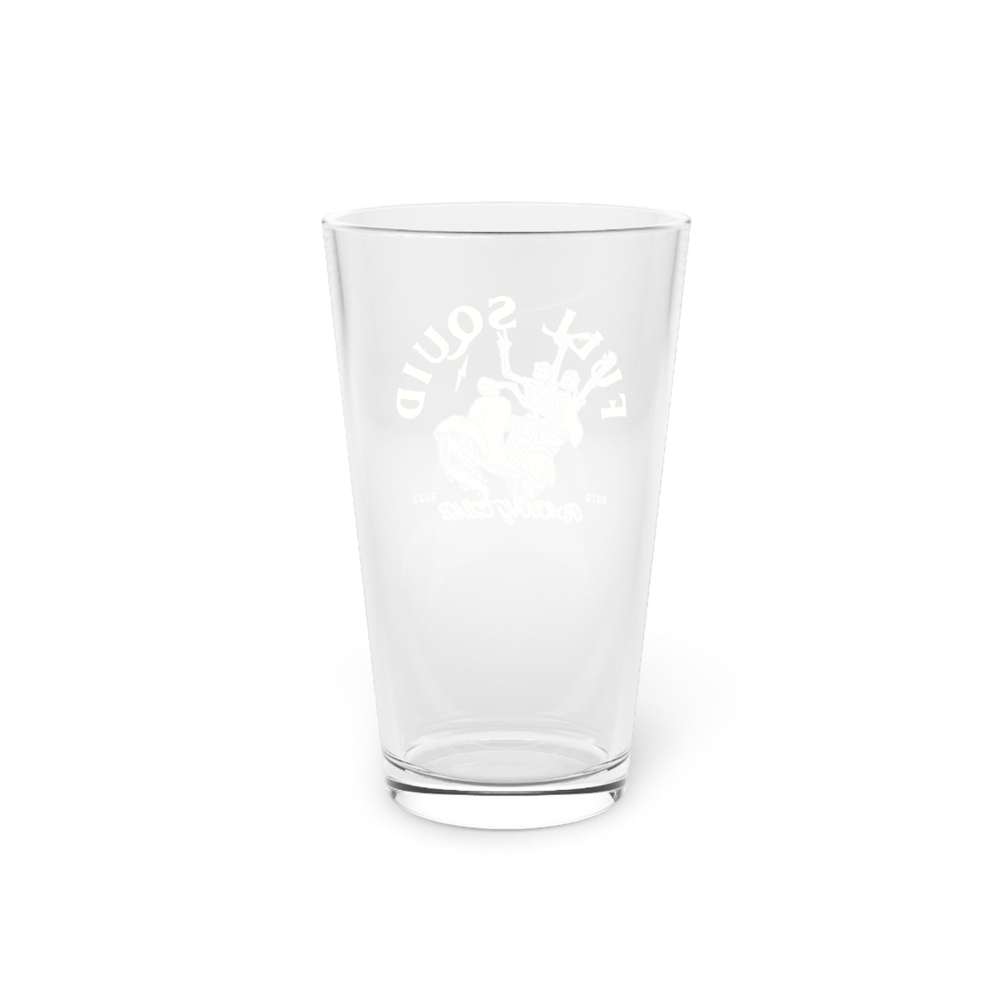 Full Squid Skully Racing Pint Glass 16oz