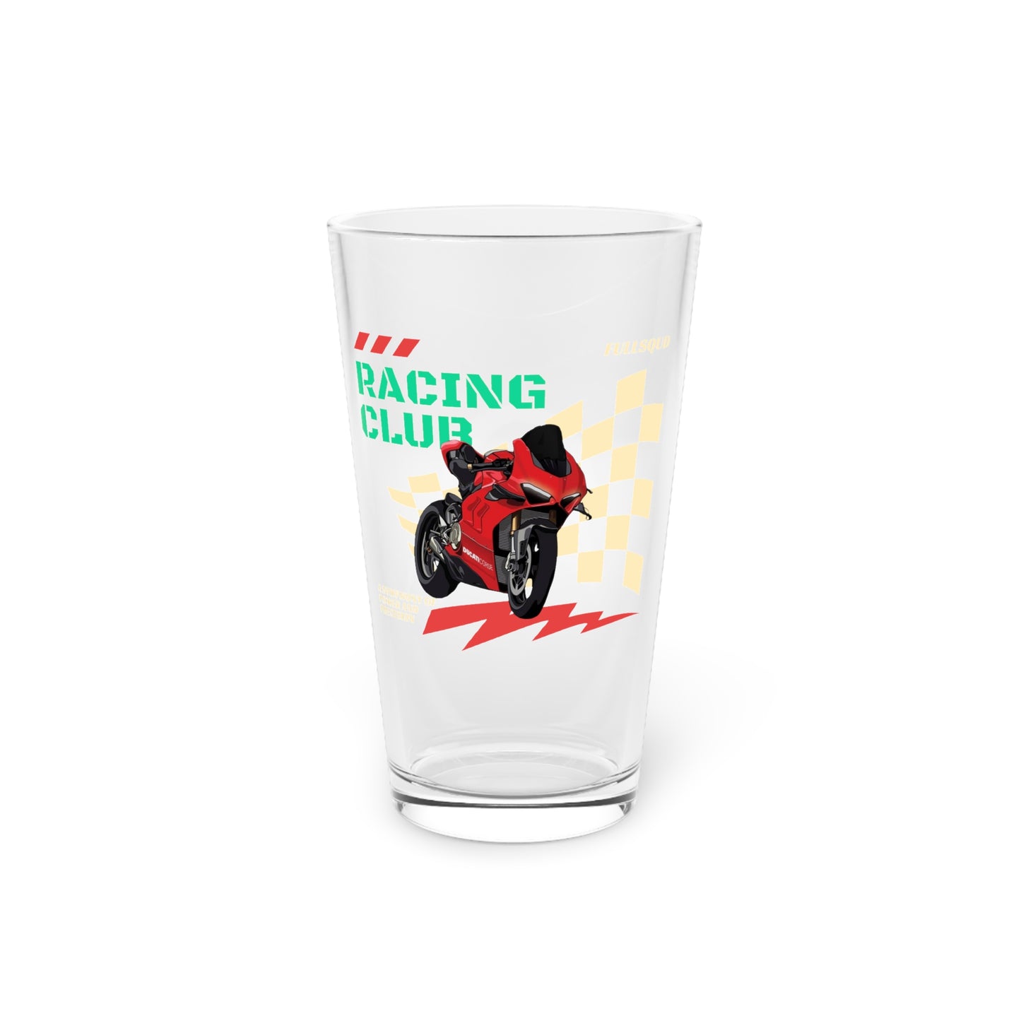 Squid Racing Club Pint Glass 16oz