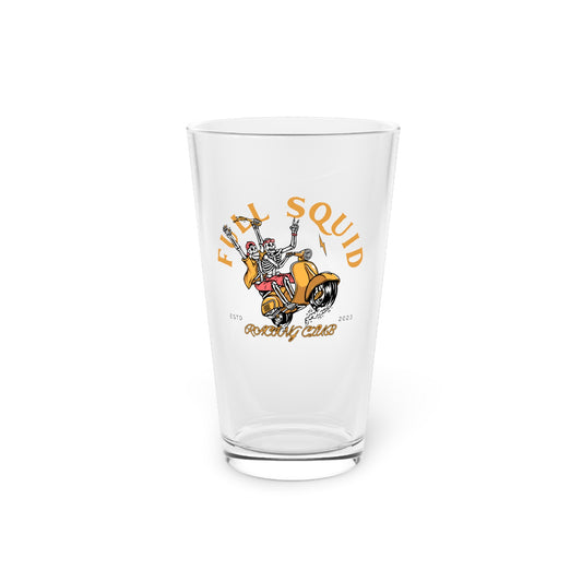 Full Squid Skully Racing Pint Glass 16oz
