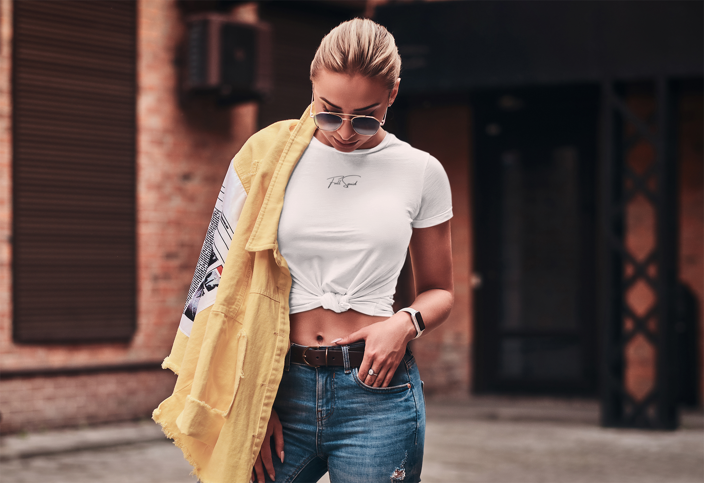 Full Squid Signature Cropped Tee