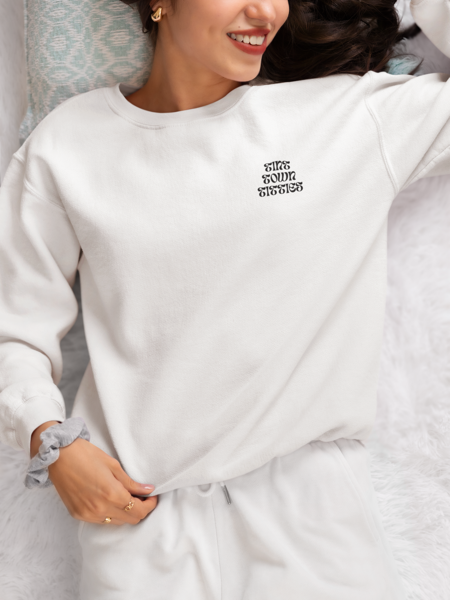 Tiny Town Titties Floral Crewneck